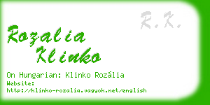 rozalia klinko business card